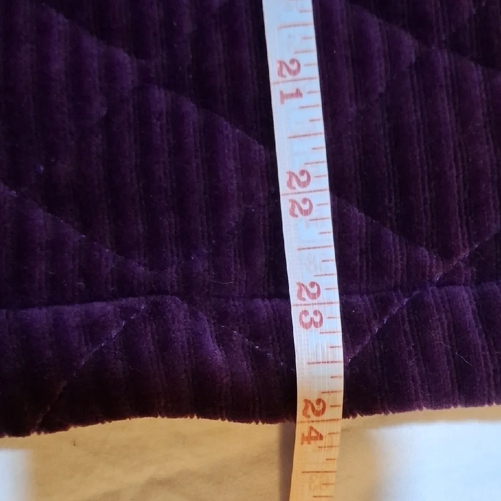 NEW.Erika Women's Deep Purple Quilted Vest Size L